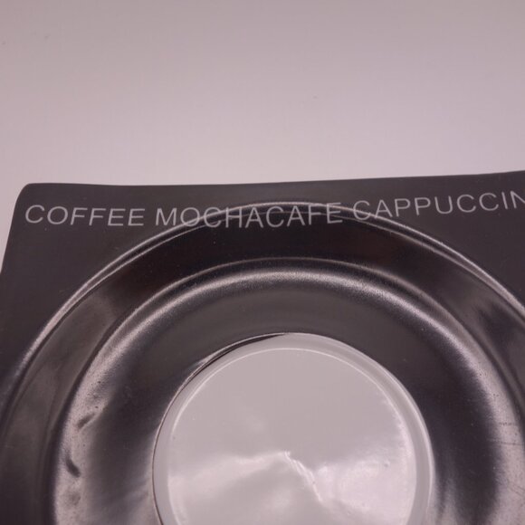 Set of Four(4) Ceramic Square COFFEE MOCHACAFE CAPPUCINO Saucer Plates - Picture 4 of 13